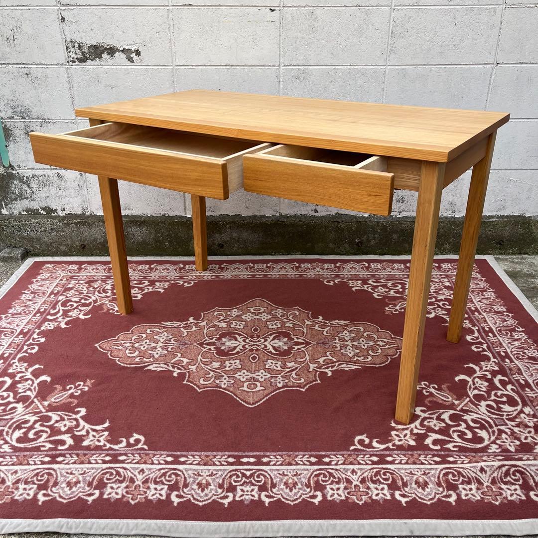 無印良品 MUJI ◾️タモ材 引き出し2杯 木製デスク 机 無垢材 木製家具