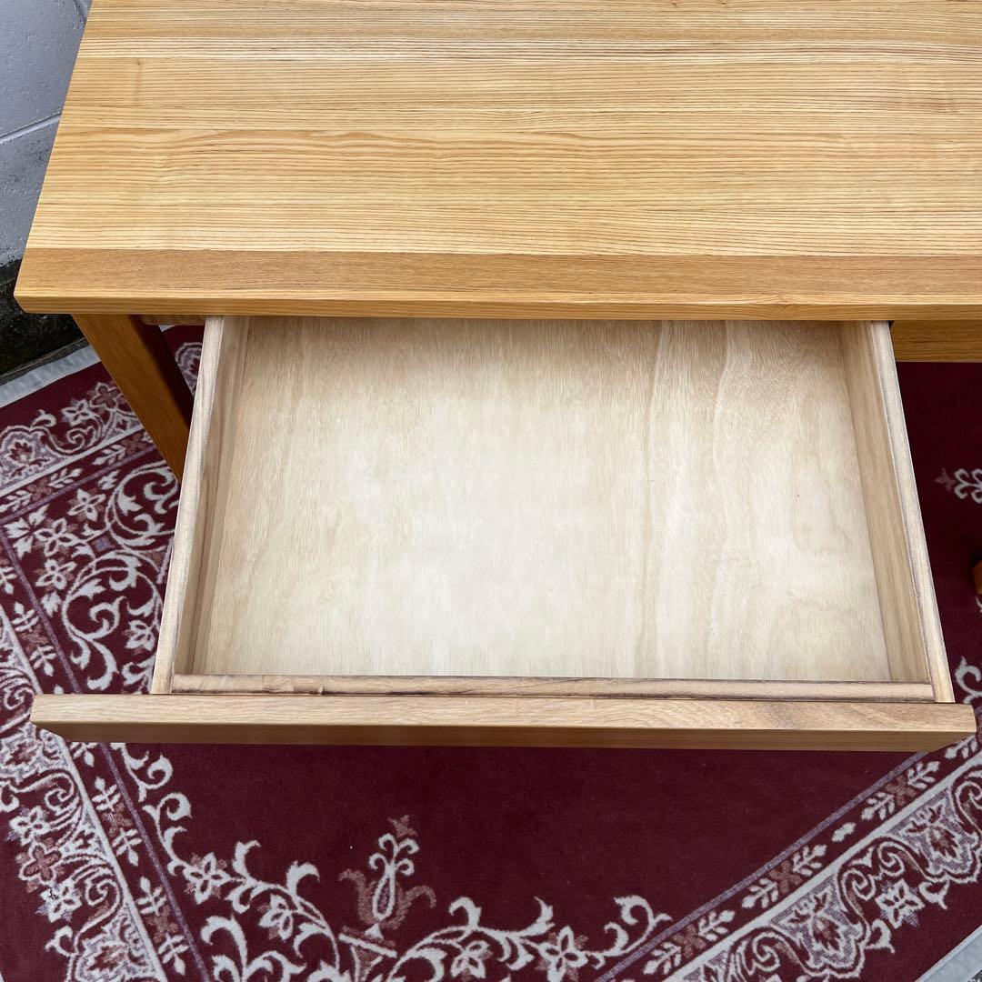 無印良品 MUJI ◾️タモ材 引き出し2杯 木製デスク 机 無垢材 木製家具