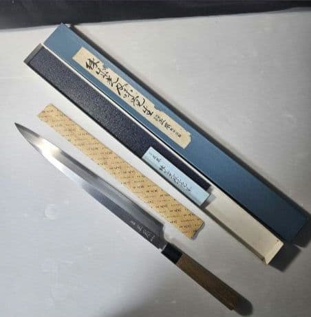 ☆庖刀なれど.!!☆刃渡:約360mm☆ 正本総本店 柳刃刺身庖刀(正夫)☆霞