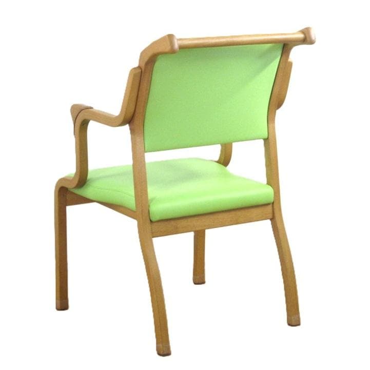 手摺付き介護用椅子　貞苅イス　ウエービングテープ　掛心地　良い　立ち上り易い