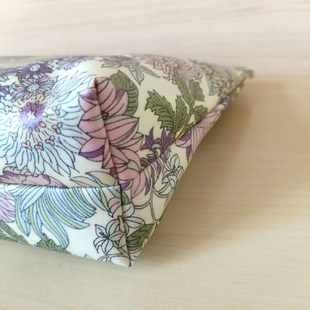 大】ラミネートポーチ トラベルポーチ 花柄ポーチ オムツ入れ 手作り