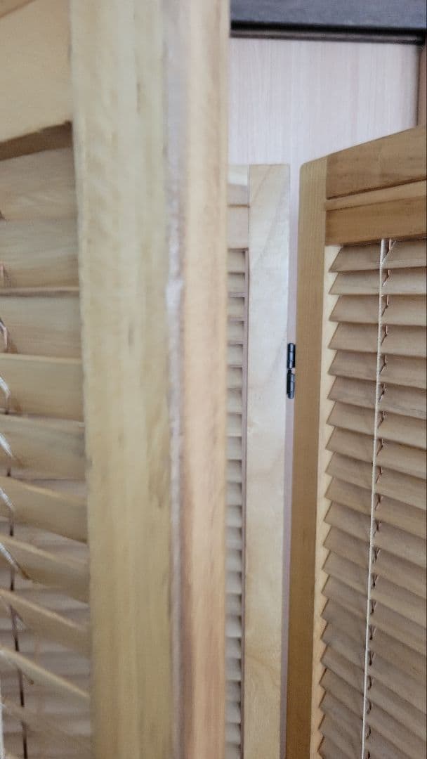 パーテーション　3連　キャスター　 高さ165cm 　木目