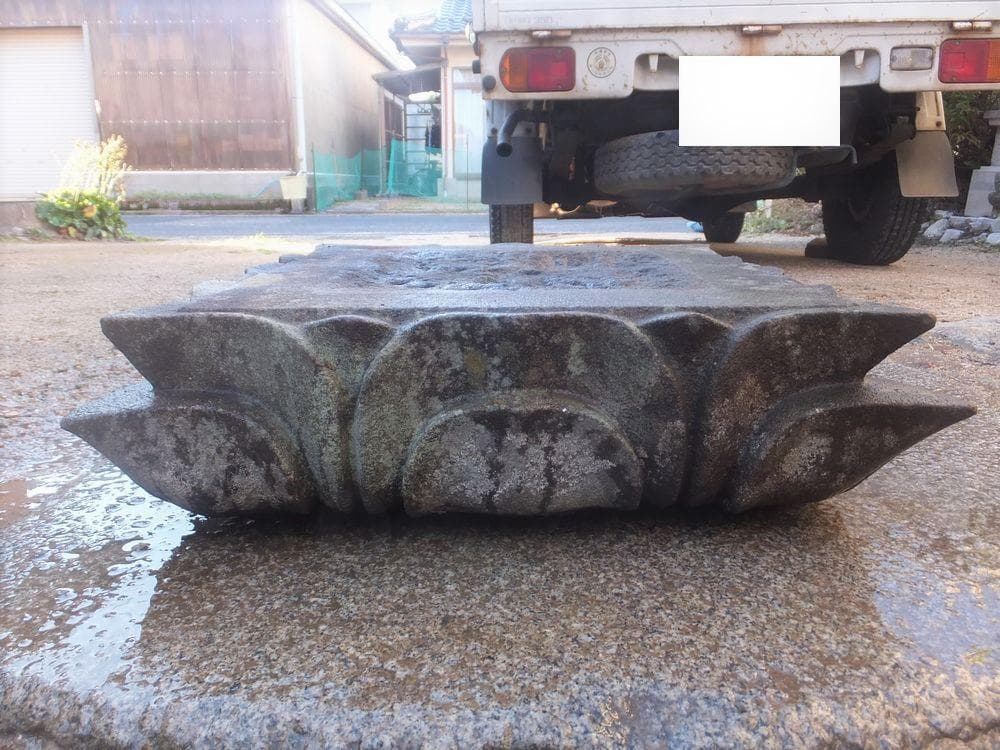 希少品・四角蓮華台石・飾り台・盆栽台