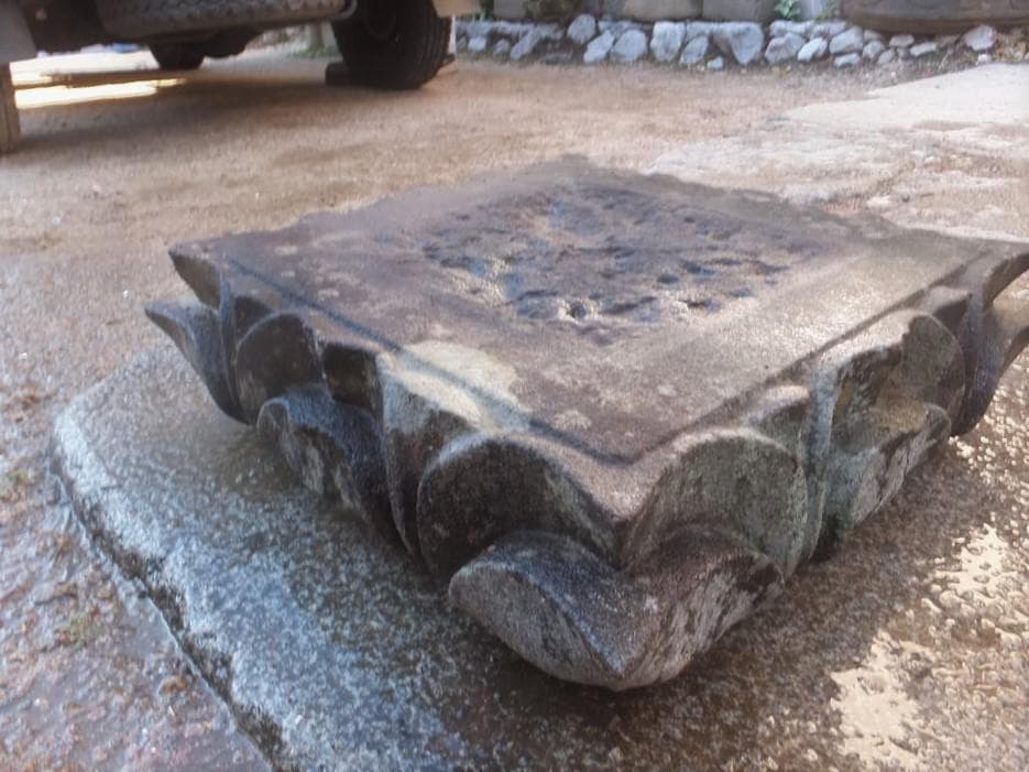 希少品・四角蓮華台石・飾り台・盆栽台