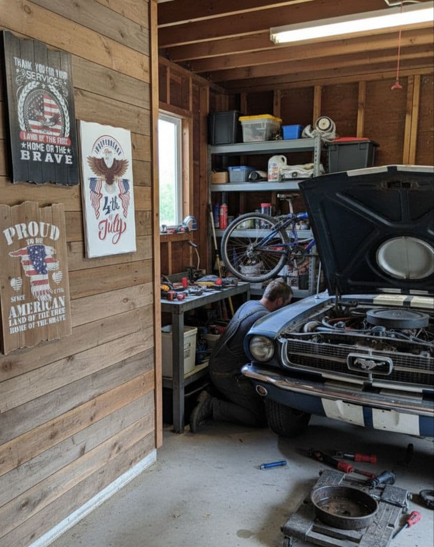 現品 アメリカン 壁掛け看板 BAR ガレージ ベース #星条旗 #白頭鷲