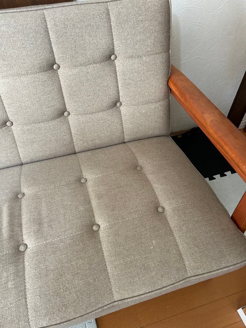 カリモク60＋カリモク　Kチェア 2シーター ソファ　ベージュ　2人掛け