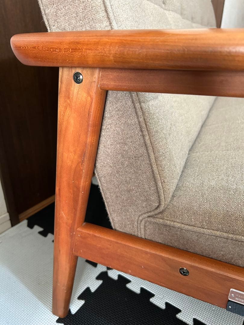 カリモク60＋カリモク　Kチェア 2シーター ソファ　ベージュ　2人掛け