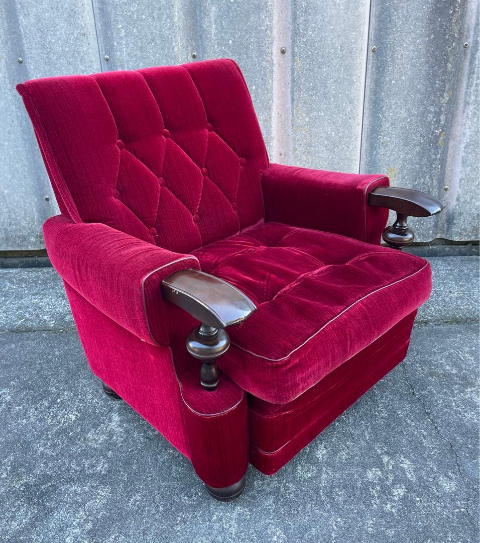 モリシゲ家具/MORISHIGE/オリーブ印/高級/1Pソファ/アームソファ/②