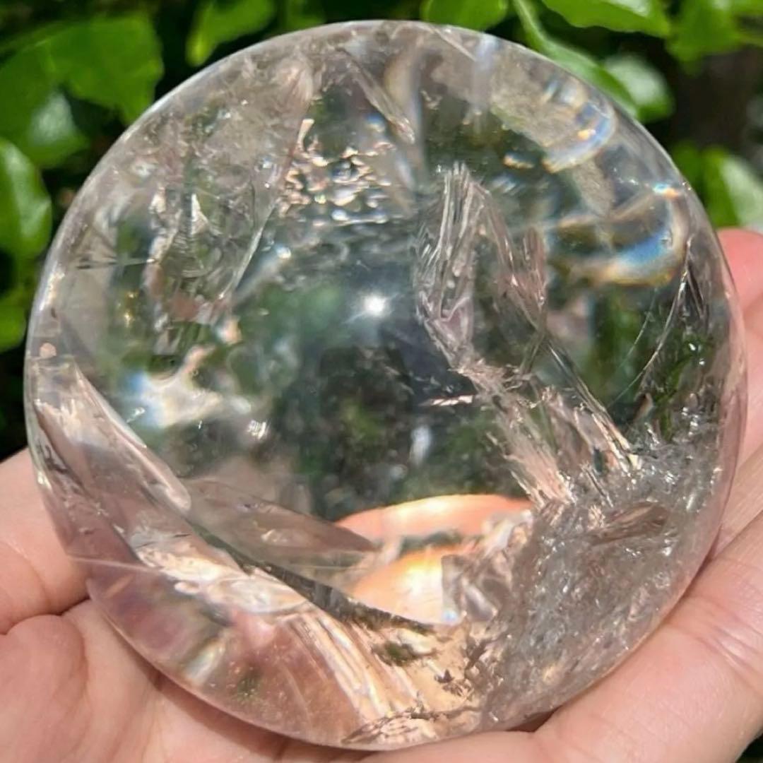 ✮超目玉✮☆美宝珠☆極品極上 水晶玉✨レインボー レムリアンシード 丸玉 天然石