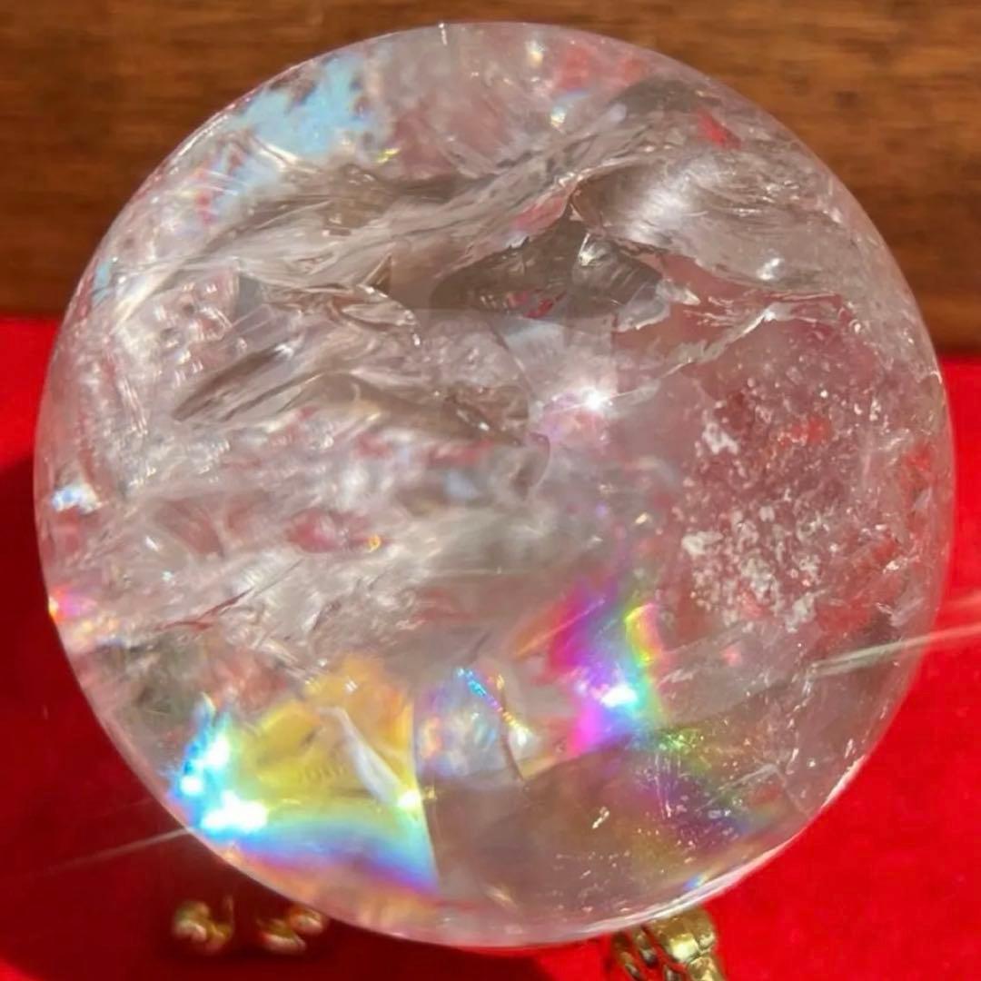 ✮超目玉✮☆美宝珠☆極品極上 水晶玉✨レインボー レムリアンシード 丸玉 天然石