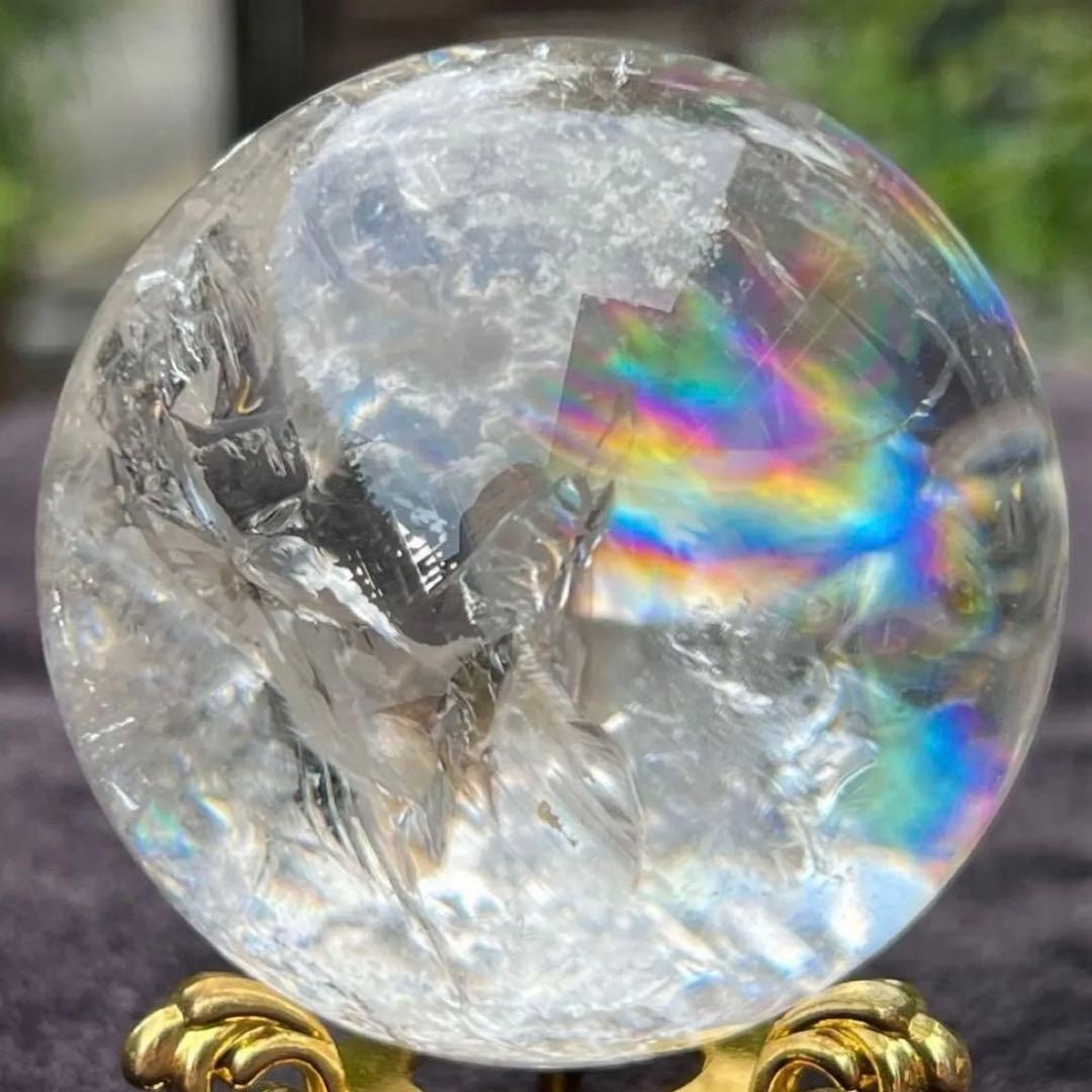 ✮超目玉✮☆美宝珠☆極品極上 水晶玉✨レインボー レムリアンシード 丸玉 天然石