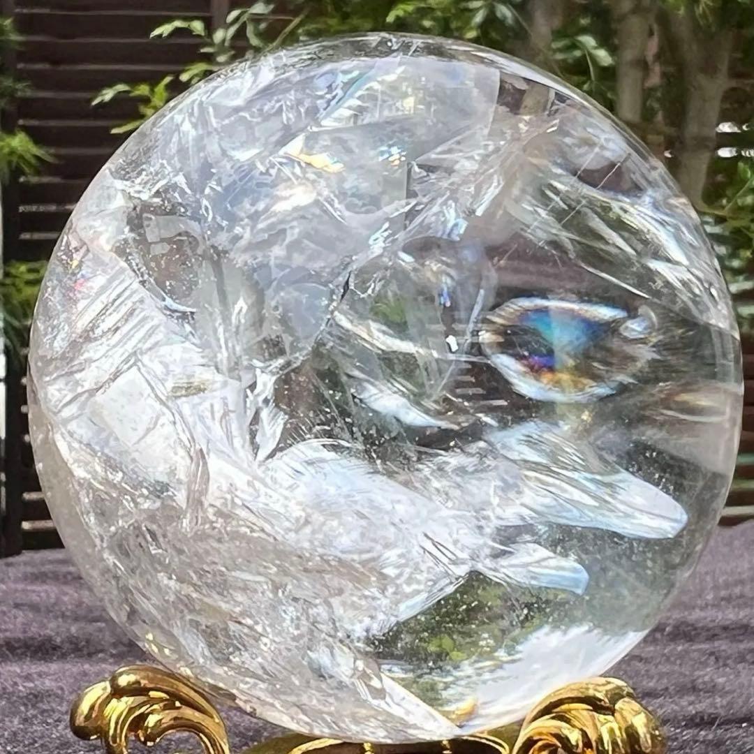 ✮超目玉✮☆美宝珠☆極品極上 水晶玉✨レインボー レムリアンシード 丸玉 天然石