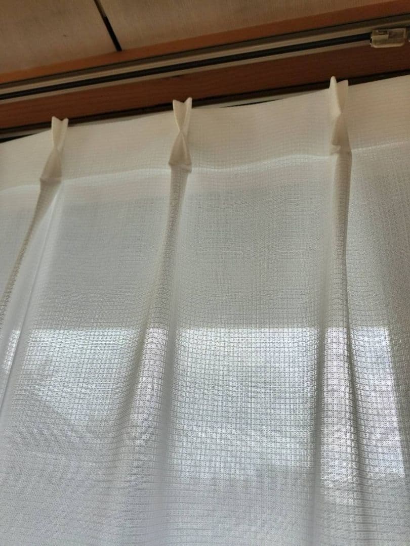 ニトリ　レースカーテン　白　オーダーサイズ