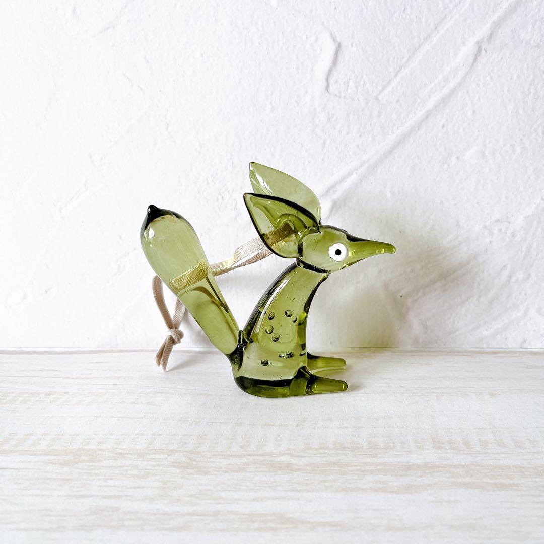 ♡イッタラ オーナメント　ヴルペス　グリーン　オーナメント　ガラス　キツネ