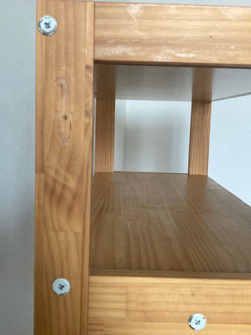モモナチュラル　キッチン収納棚