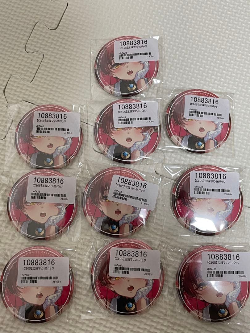 C105 SEASIDE 缶バッジ 宝鐘マリン ホロライブ あかさあい ×10 - メルカリ