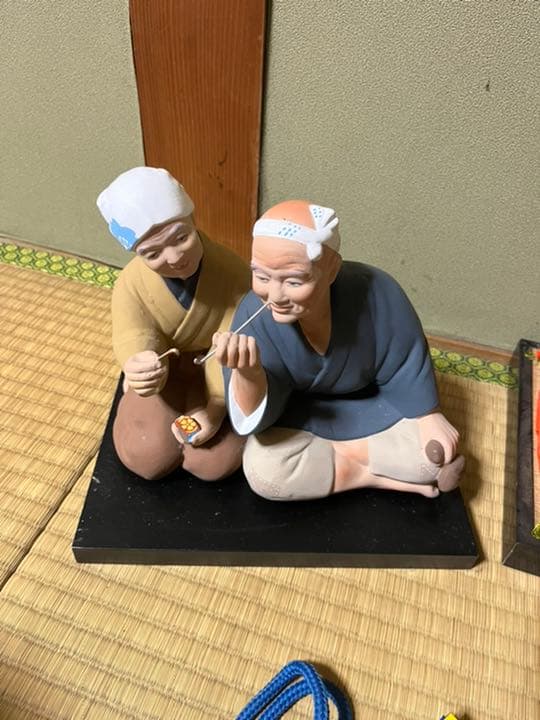 レア品　アンティーク　レトロ　長寿の喜び置物