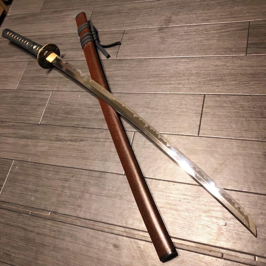 高級模造刀 深朱拵え 高級居合刀 研波刃 合金 - メルカリ