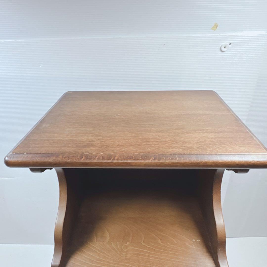 k1865 昭和レトロ カリモク コロニアル 木製コールキャビネット 電話台