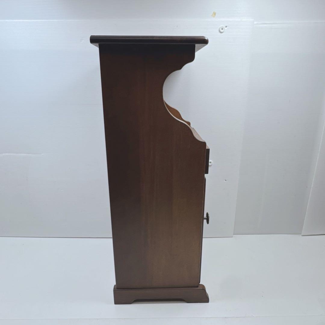 k1865 昭和レトロ カリモク コロニアル 木製コールキャビネット 電話台