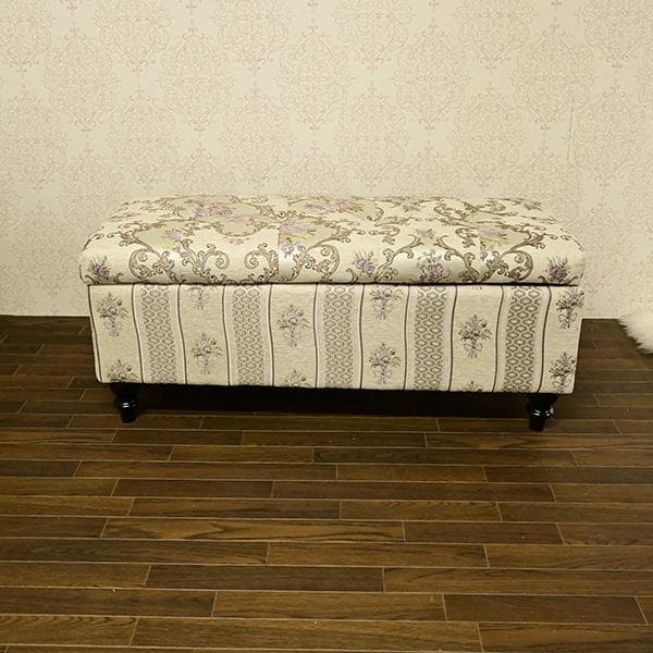 お値下げ！　薔薇柄　収納　ベンチボックス　スツール　ロココ調　お姫様　新品　人気