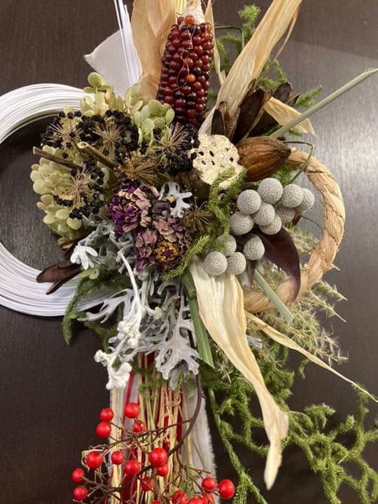 17.長野より正月飾りしめ縄松飾り注連縄リーススワッグ クリスマス