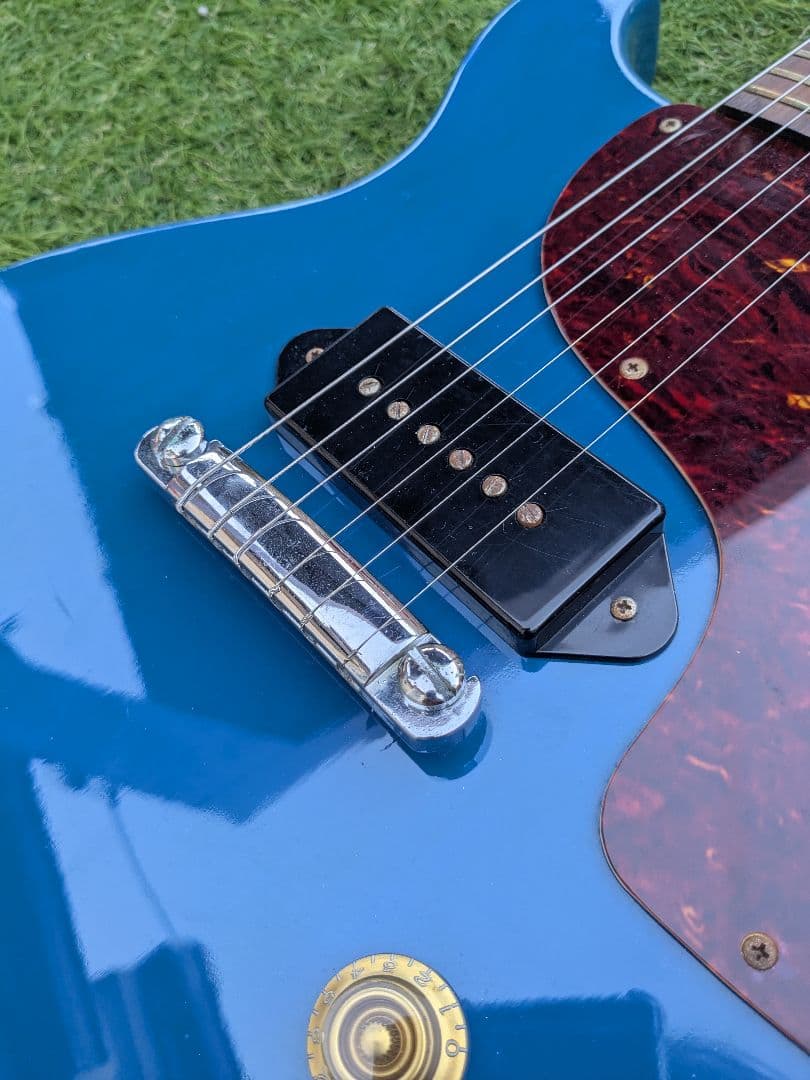 Maison TV YELLOW P90レスポールjrダブルカッタウェイ青ブルー - メルカリ