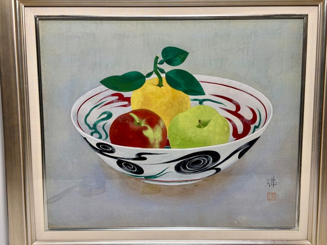 #市原誠 静物画 額装作品　A-3