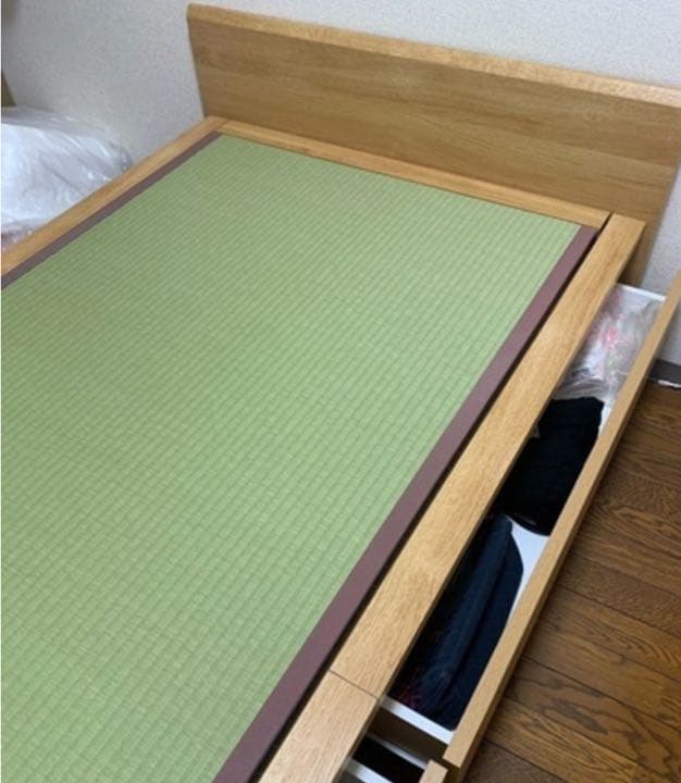 週末価格★嬉しい　組み立て不要　【美品】ニトリ　シングル畳ベッド　引き出し付
