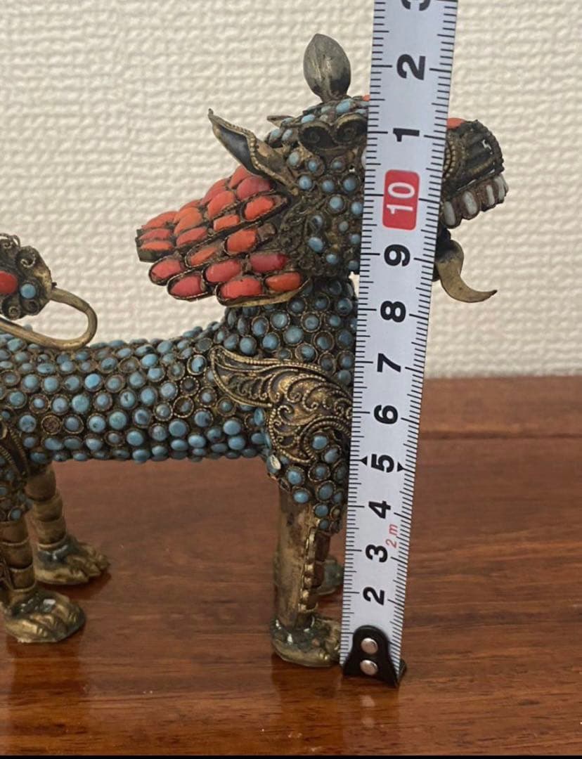 中国緣起物  麒麟置物  铜製民国唐物