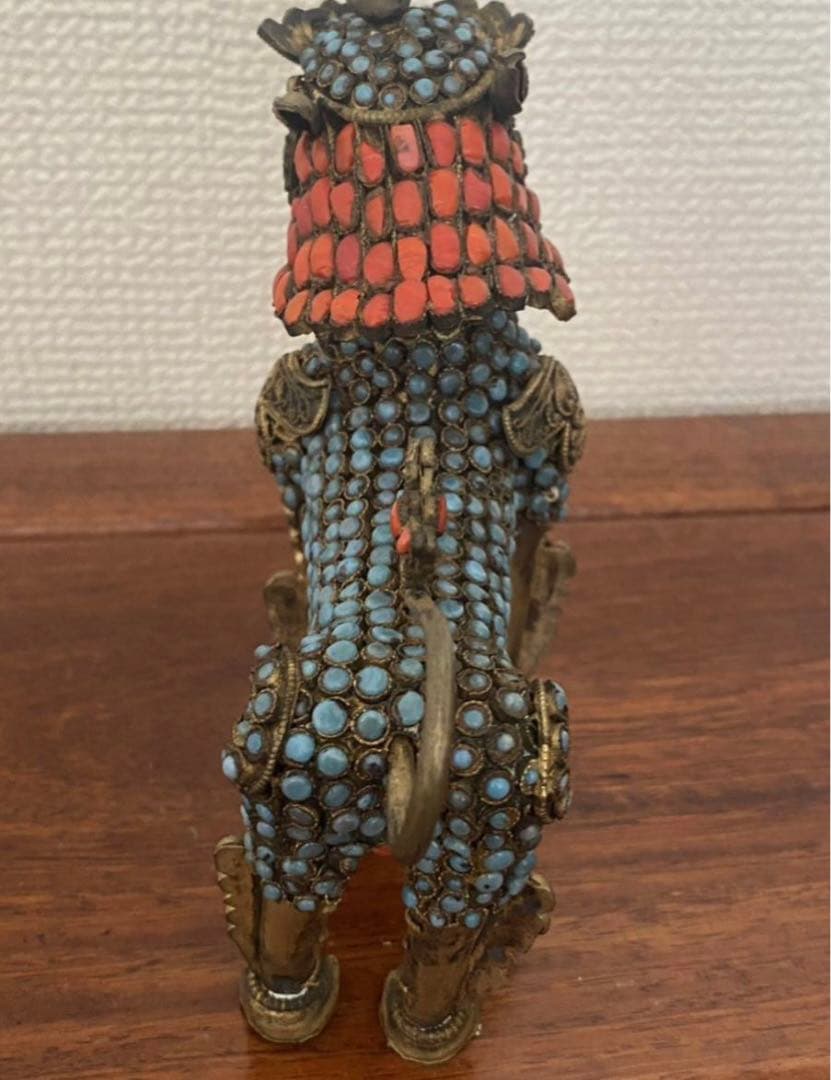 中国緣起物  麒麟置物  铜製民国唐物