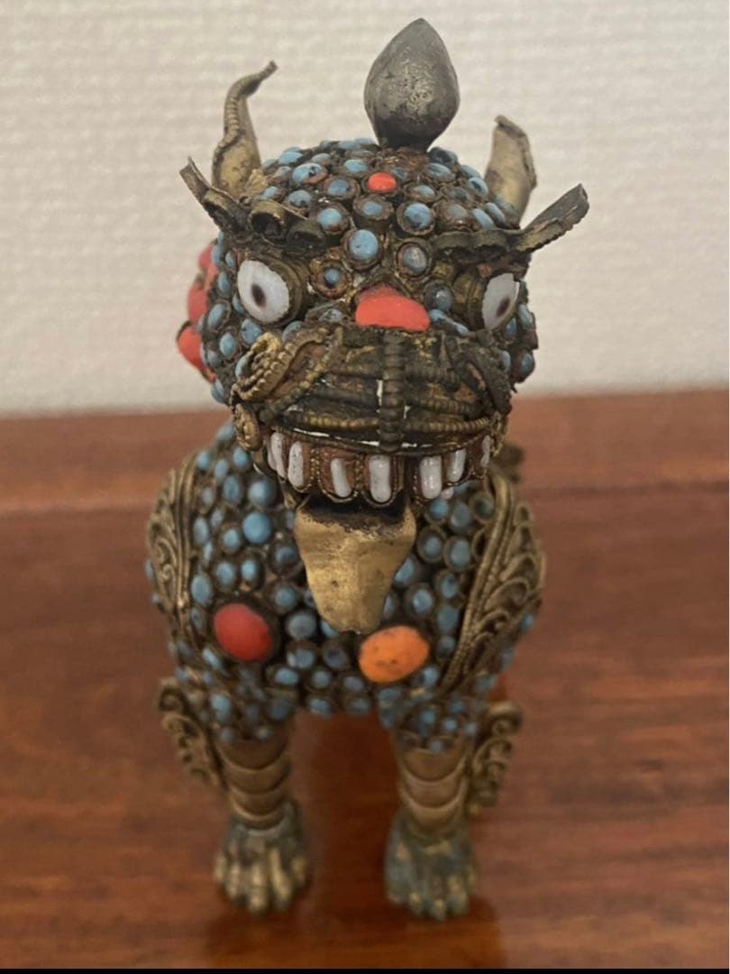 中国緣起物  麒麟置物  铜製民国唐物