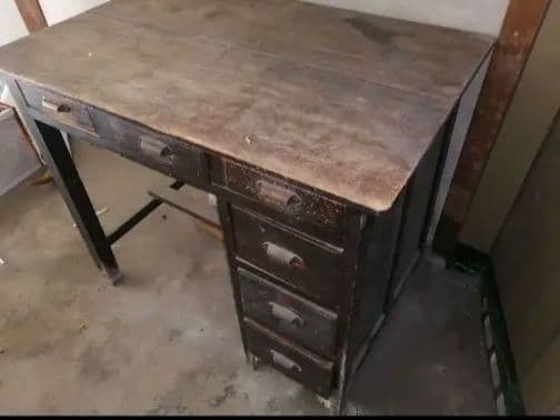 アンティーク 木製 デスク レトロ 学習机 事務机 引き出し 作業台