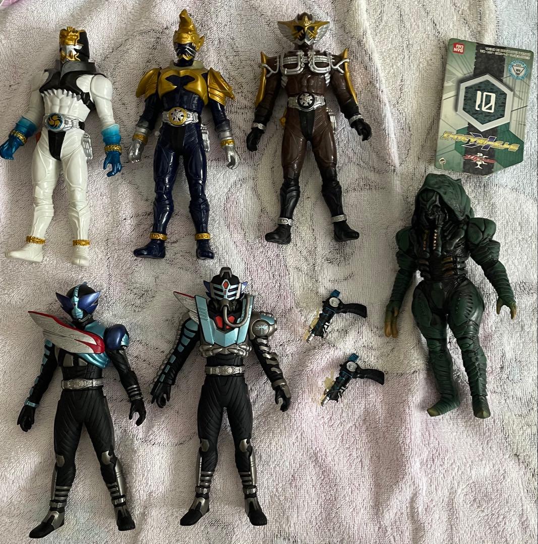 難あり】仮面ライダーソフビ まとめ売り 凍鬼 煌鬼 羽撃鬼 ドレイク