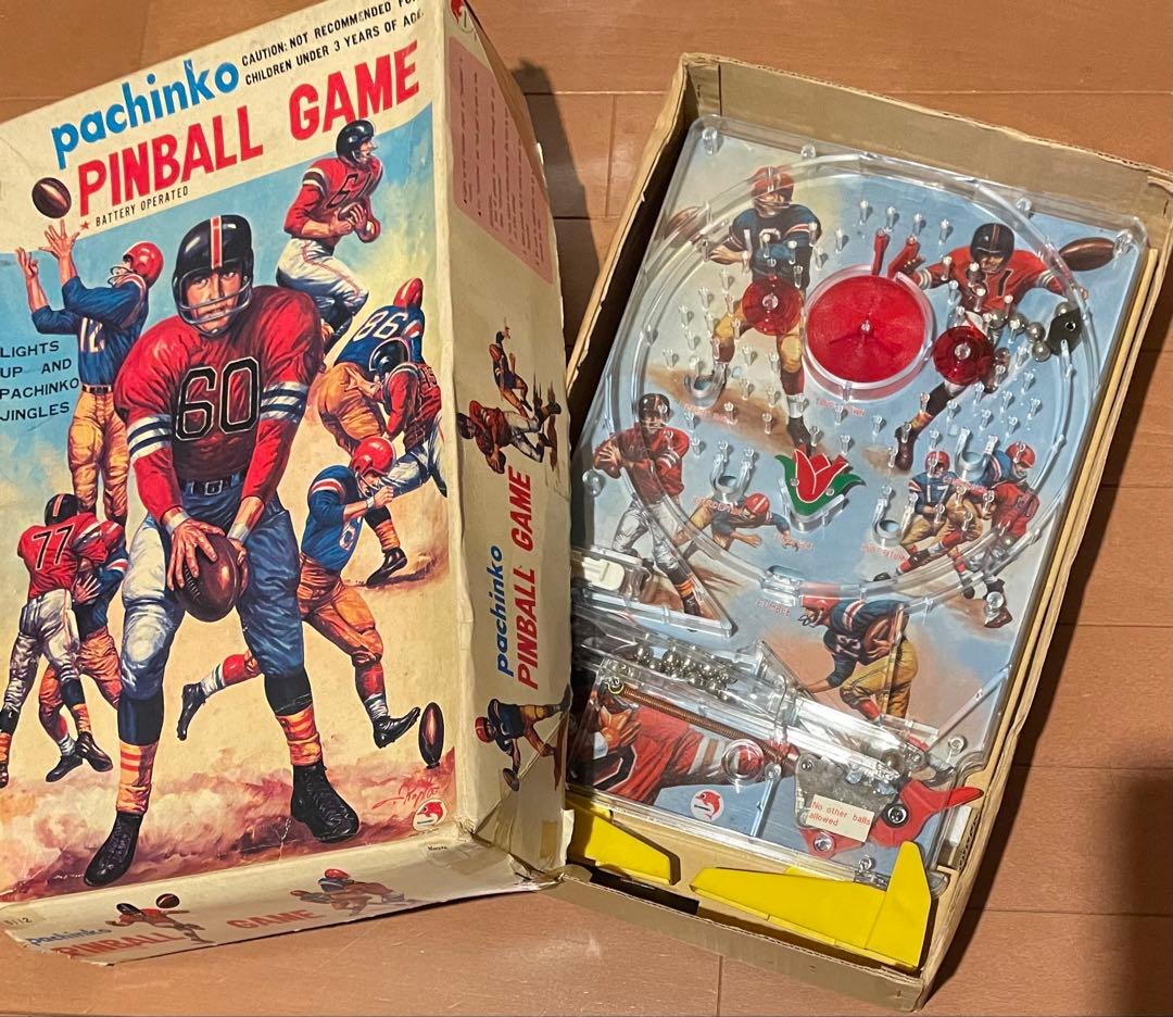 箱ケース付き希少 ヴィンテージ・フットボール・パチンコ・ピンボール