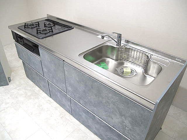 【展示品】クリナップ ラクエラ システムキッチン W212ｃｍ（約）石目調グレー