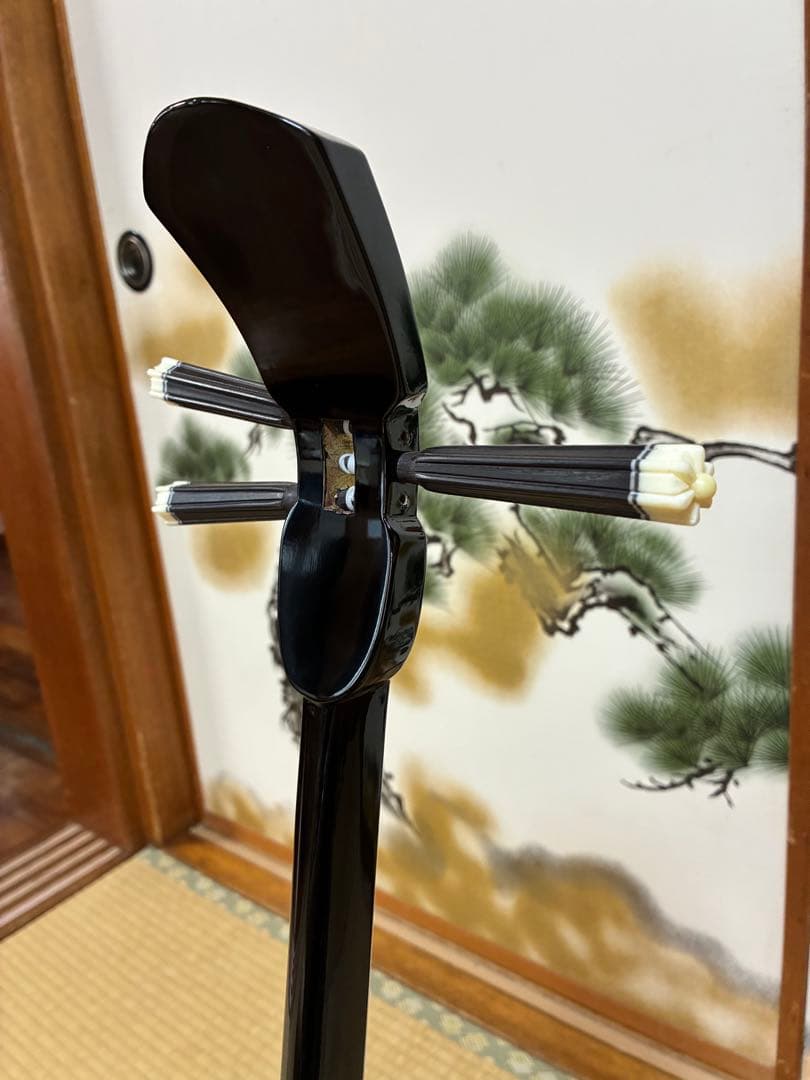 沖縄三線！貴重！知念大工型！本蛇皮！本張り！【一枚張り】⑥⑭