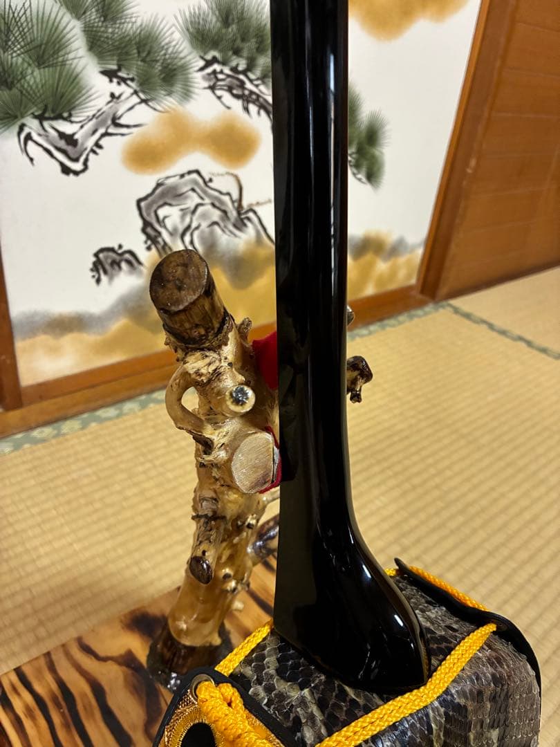 沖縄三線！貴重！知念大工型！本蛇皮！本張り！【一枚張り】⑥⑭