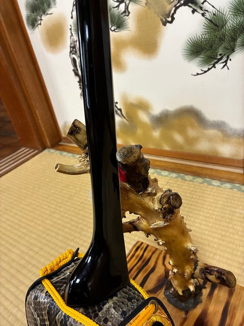 沖縄三線！貴重！知念大工型！本蛇皮！本張り！【一枚張り】⑥⑭