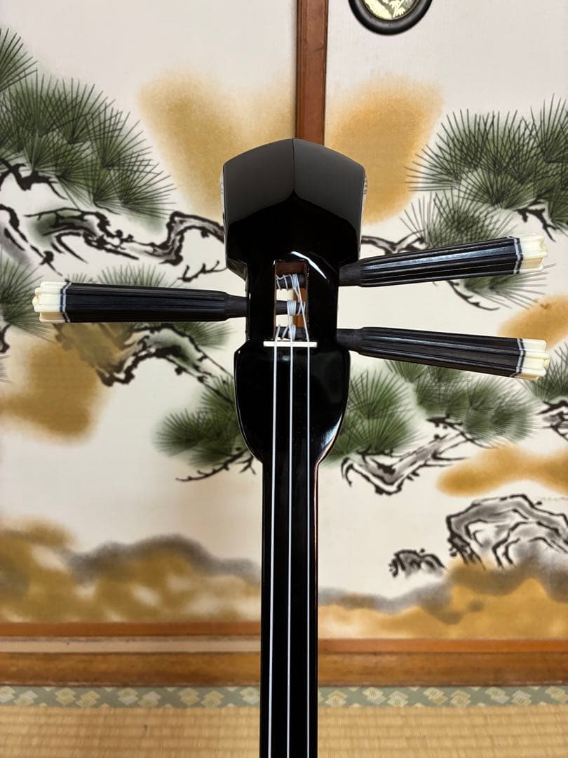 沖縄三線！貴重！知念大工型！本蛇皮！本張り！【一枚張り】⑥⑭