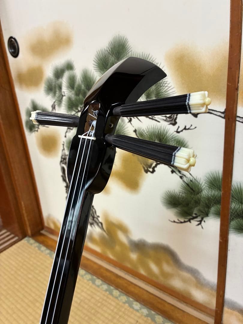 沖縄三線！貴重！知念大工型！本蛇皮！本張り！【一枚張り】⑥⑭