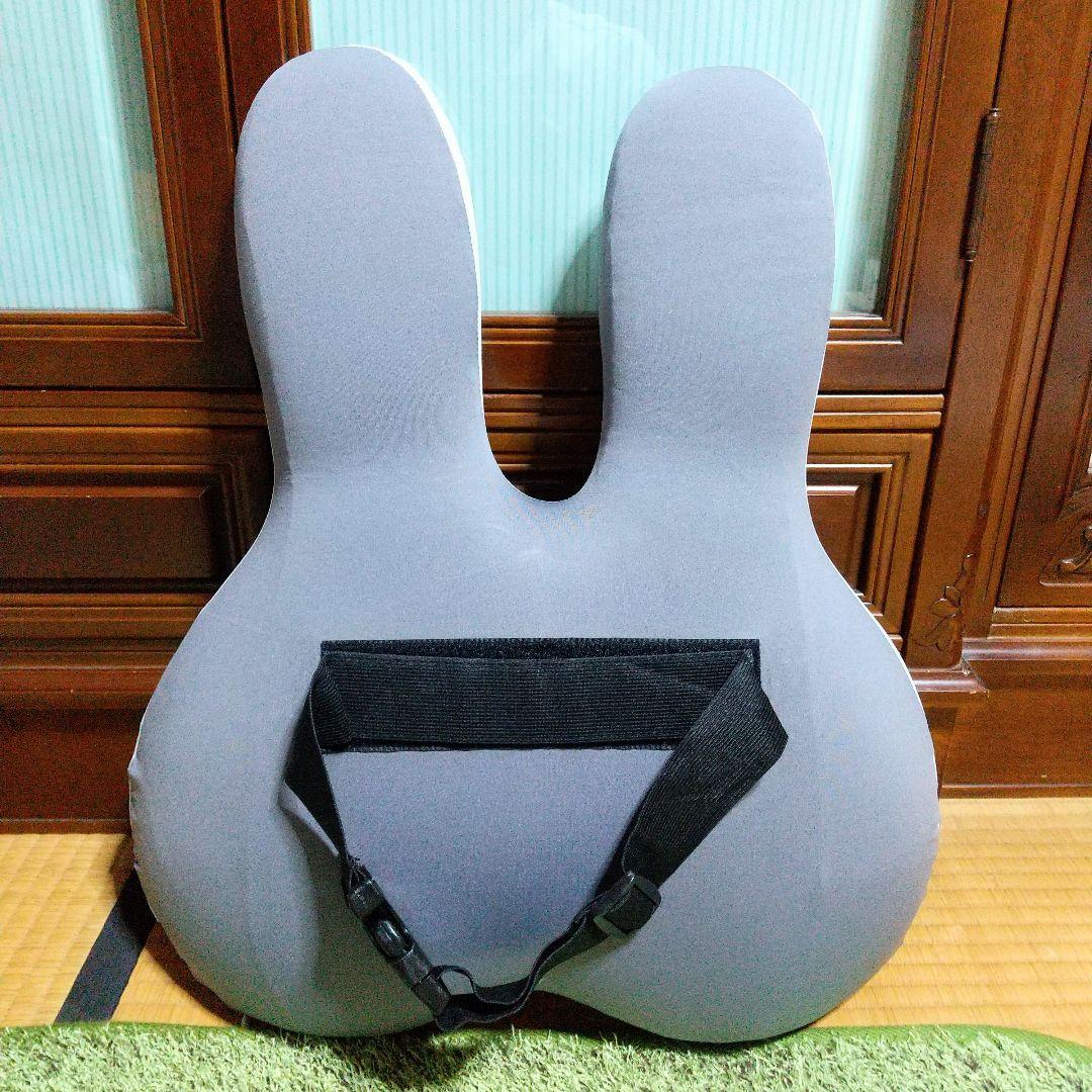 うさ耳 椅子用クッション 腰当て＆背当て 低反発 ランバーサポート