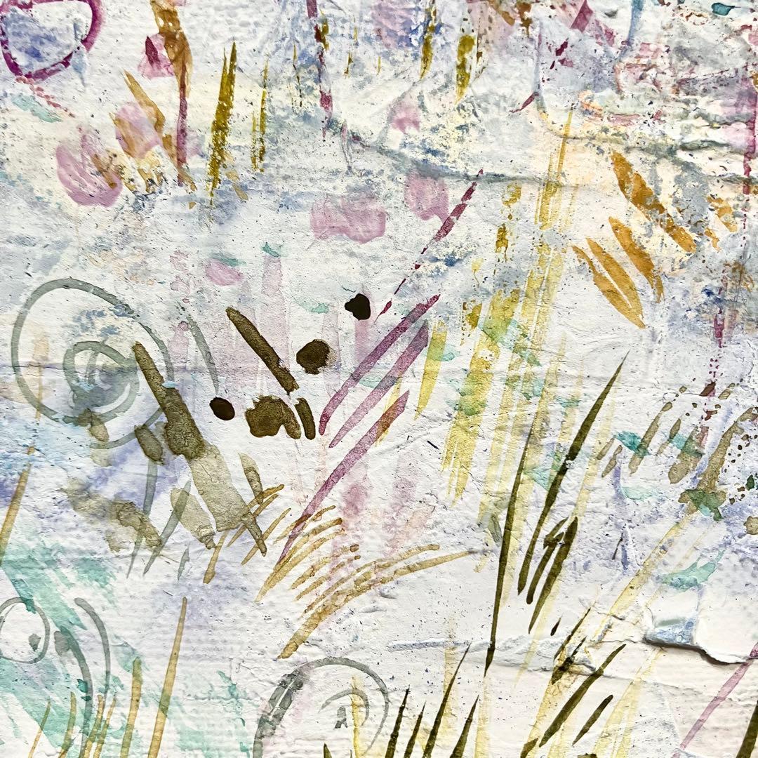 冬の野＊絵画 原画 風景画 抽象画 雪 クリスマス - メルカリ