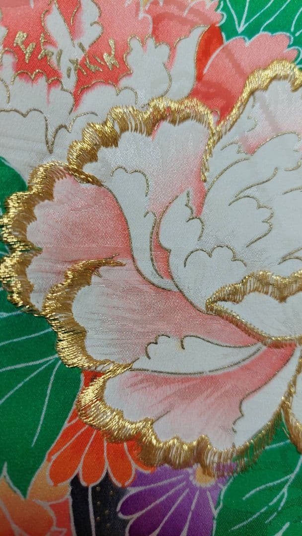 NA69アンティーク子供着物七五三正絹女の子祝着着丈97センチ裄丈47センチ