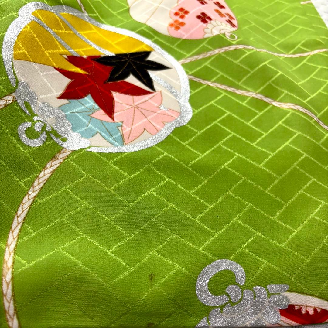 【七五三 七歳女の子　正絹　着物　帯　襦袢　草履バッグ　小物類】