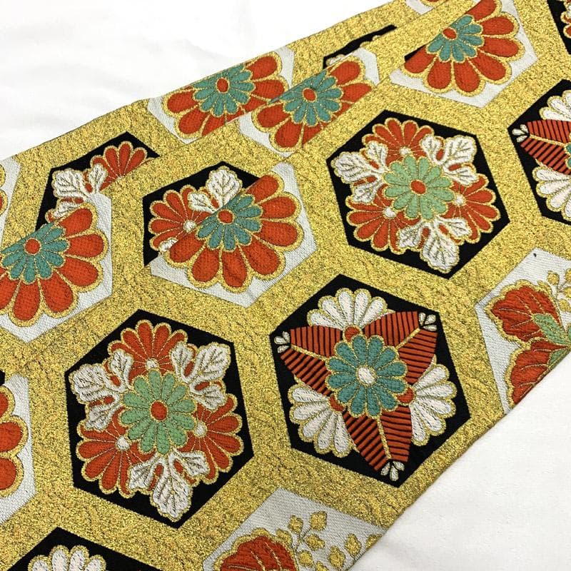 511ag25■七五三 七歳 女児 着物&袋帯 桜 姫 緑■美品