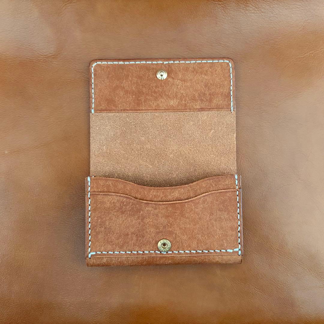 プリムホック使用　プエブロレザー　コニャック　名刺入れ