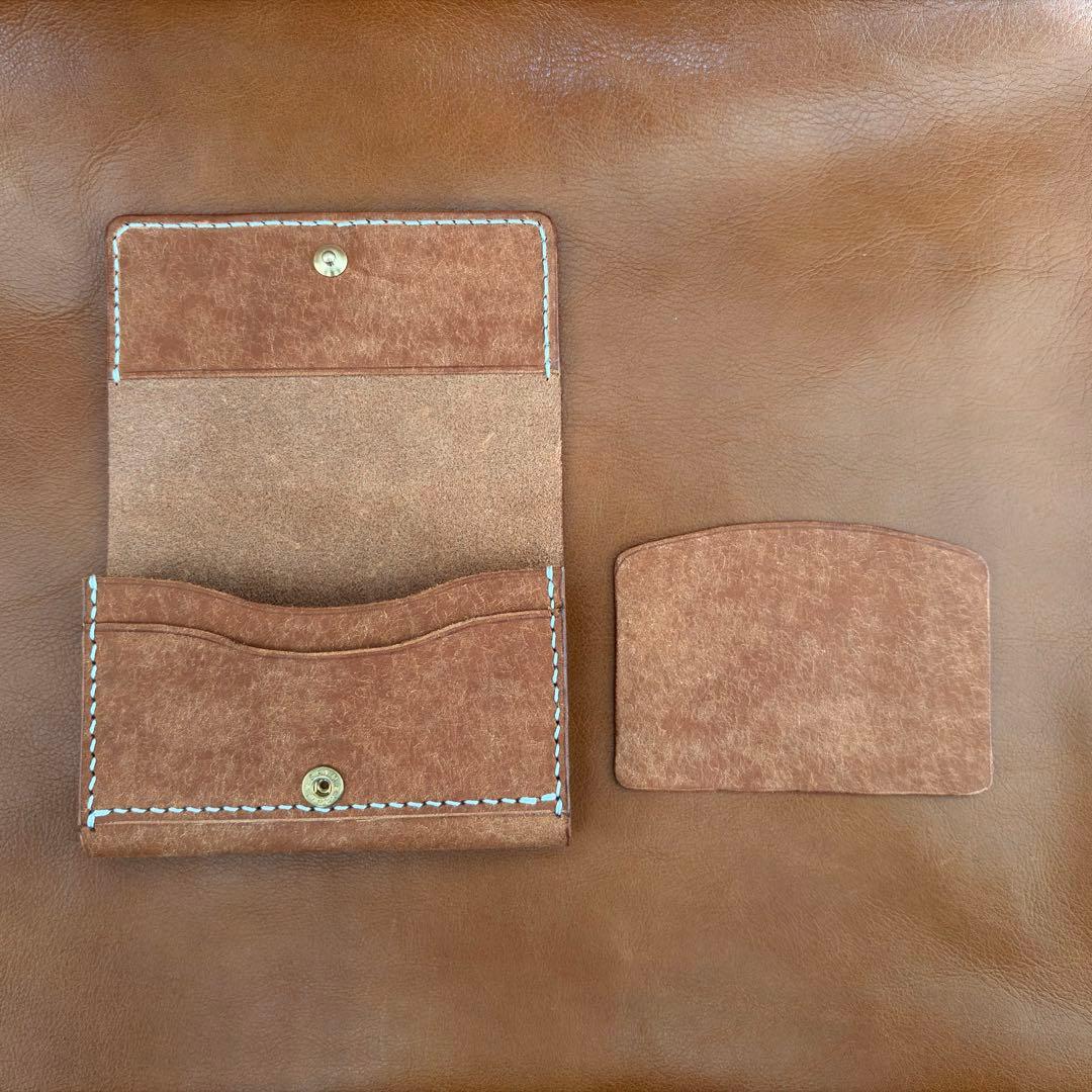 プリムホック使用　プエブロレザー　コニャック　名刺入れ