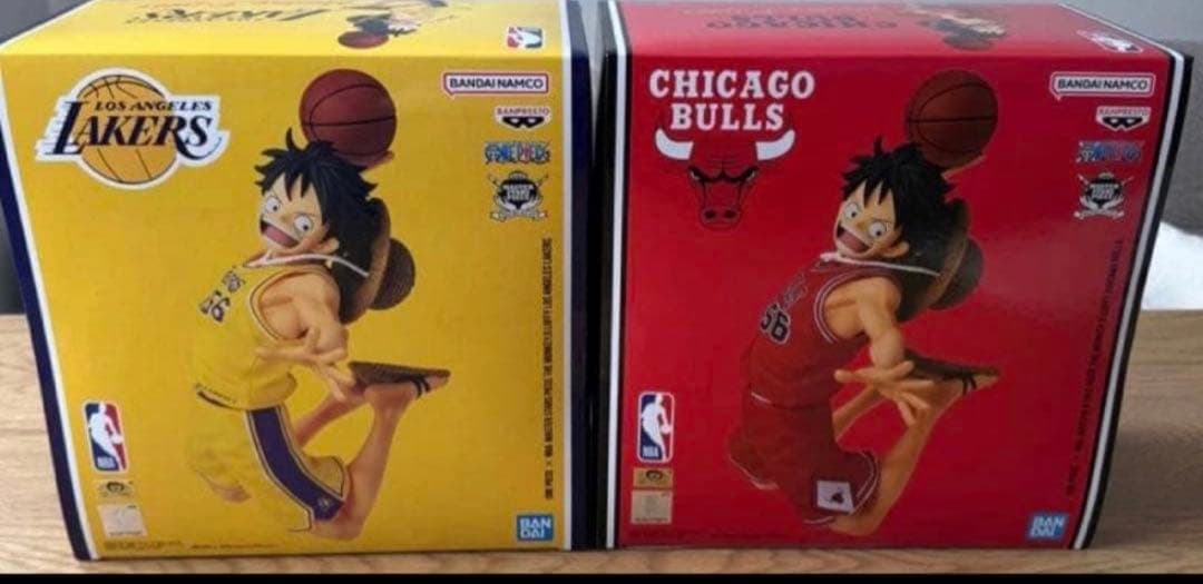 ワンピース × NBA ルフィ フィギュア 2種セット ベースショップ - メルカリ