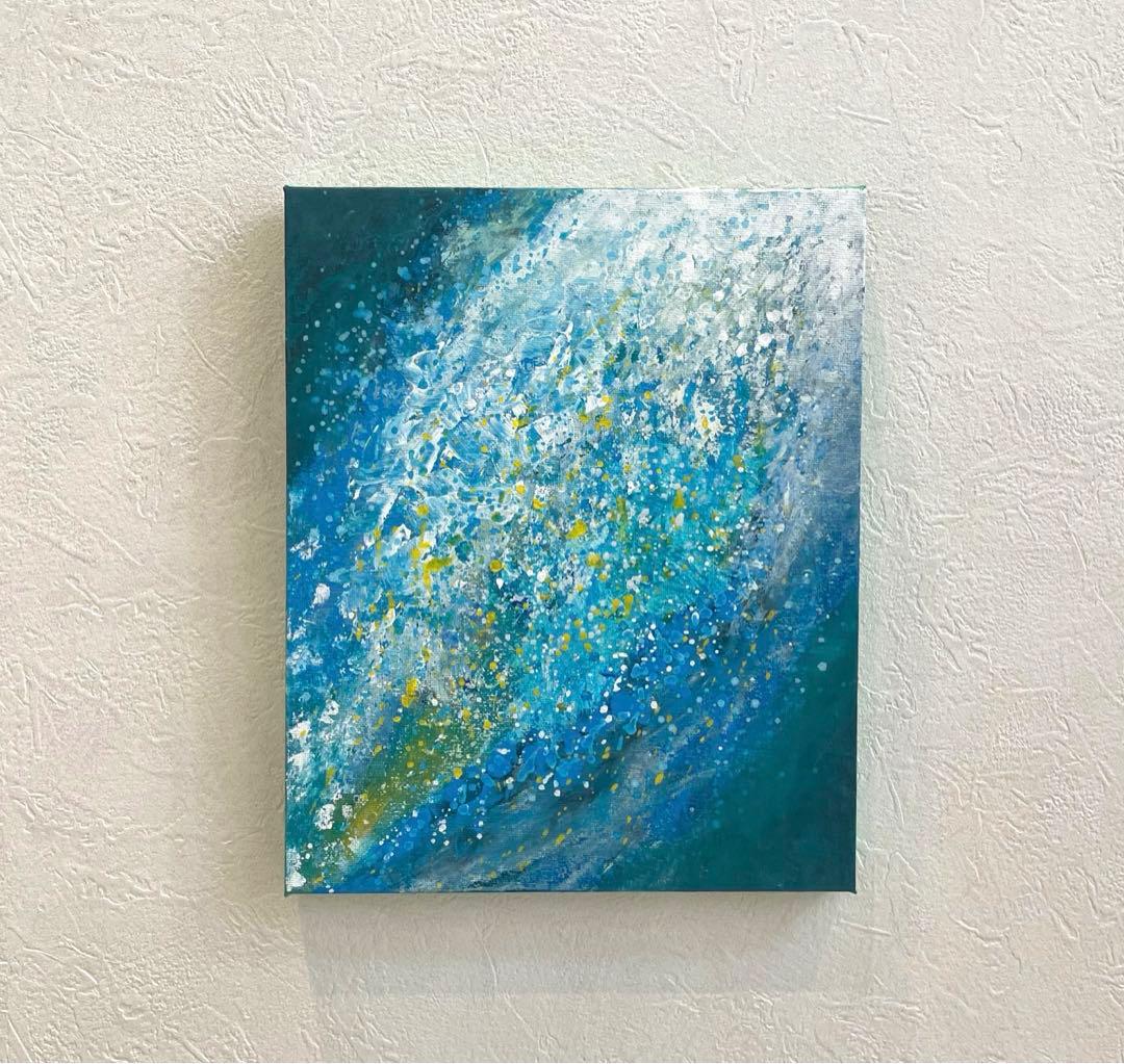 313 抽象画 アクリル画 アート 原画 キャンバスボード F3 宇宙の彼方